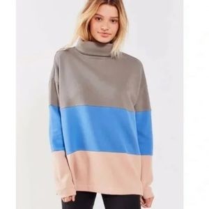 Urban outfitters color lock oversized turtleneck sweater